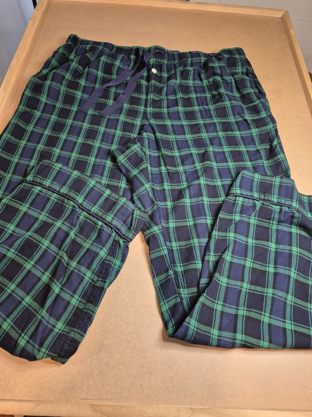 J. Crew Green and Navy Plaid Jogger Pants 4664/4